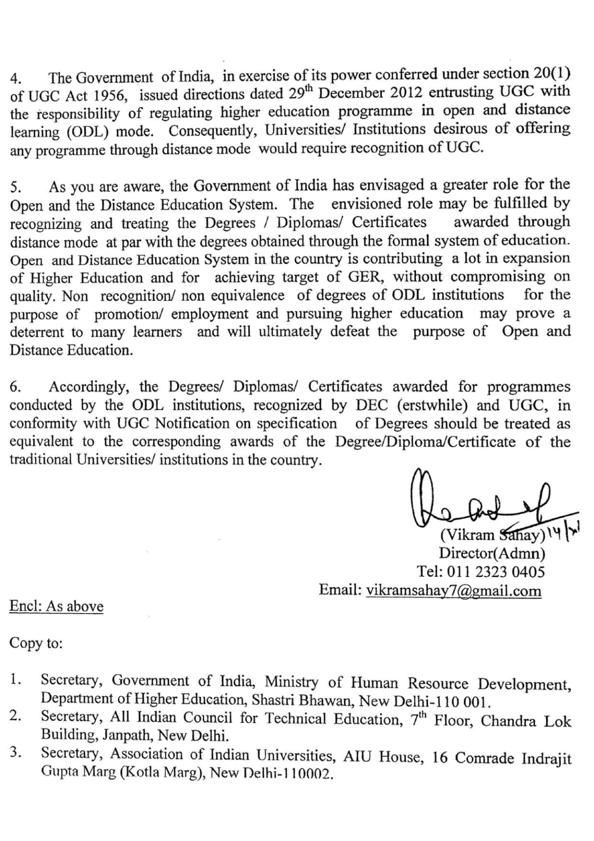 UGC Notice on Equivalence of Degrees, page 2 of 5