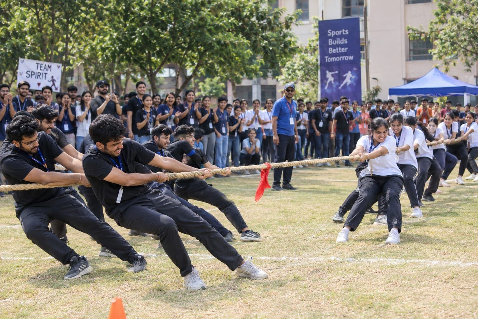 Tug of war at the sports meet